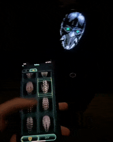 Full LED Face Mask For Halloween